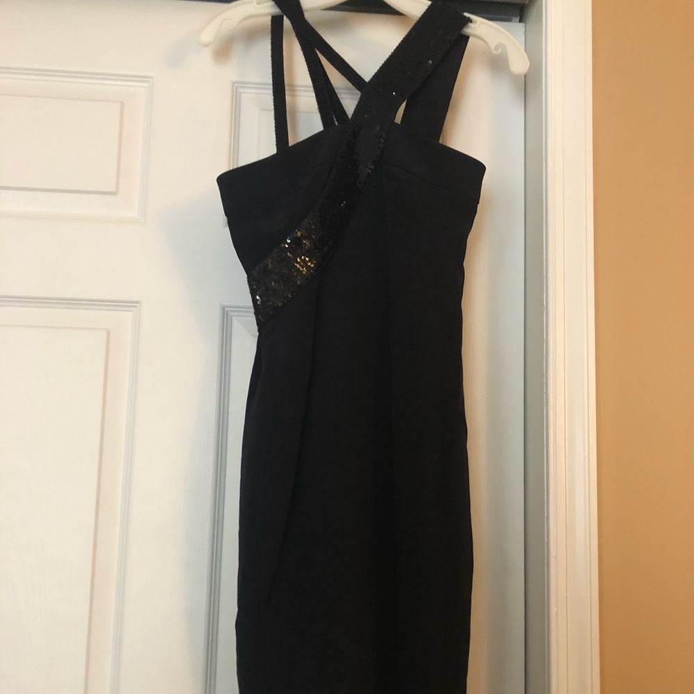 Jay Godfrey black and sequin cocktail dress